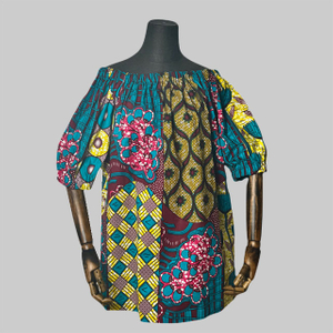 Custom Mix African Wax Fabric Dress Clothes in African Style